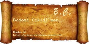 Bodosi Ciklámen névjegykártya